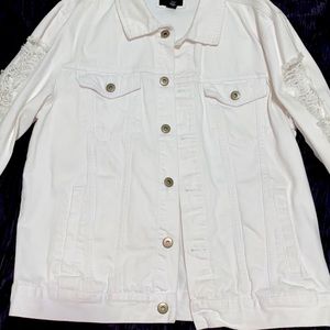 Distressed jean jacket